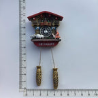 3D Germany Cuckoo Clock Refrigerator Fridge Magnet Tourist Souvenirs Handmade Resin Craft Magnetic Stickers Home Kitchen Decoration Travel Gift