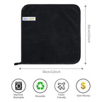 SINLAND Microfiber Face Cloths Reusable Makeup Remover Washcloths Super Soft and Absorbent Fingertip Face Towels for Sensitive Skin Women 12 x 12 Inch 6 Pack