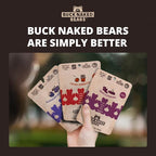 Buck Naked Bears - Variety Pack - Blackberry Aronia Berry, Cherry Kombucha, and Grape Elderberry - Plant-Based Gummies Good Snack Choice - Non-GMO - Clean Label Gummy Candy - Vegan 3.5oz 3-Pack