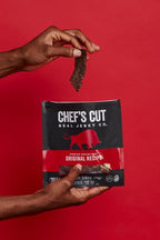 Chef's Cut Beef Jerky, Original, High Protein Meat Snack, 10g of Protein and 90 Calories, Gluten Free, Premium Lean Smoked Beef - 2.5 Ounce (Pack of 8)
