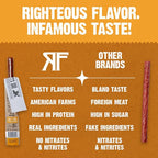 Righteous Felon Meat Sticks | 100% Pork Sticks | Gluten Free & Keto Meat Sticks | Low Sugar & High Protein Pork Sticks | Healthy Snack for Adults | Jerky Gifts for Men | Street Taco, 24 Pack