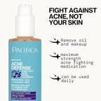 Pacifica Acne Defense Face Wash - Deep Pore Purifying Face Cleanser - w/ 2% Salicylic Acid, Pore Reducing Niacinamide & Inflammation Reducing Cucumber - for Sensitive Skin Vegan Dermatologist Tested