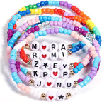 AICase for Kpop Merch Cosplay inspired Bracelets Outfit Costume 6 Pcs Stackable Stretch Friendship Beaded Bracelets for k pop Unique Merchandise Jewelry Gifts for Fans Women Christmas Stocking_58