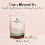 OSULLOC Cherry Blossom Tea (Floral, Sweet cherry scent) | Sweet Fruit Tea | 20 Pyramid Tea Bags, 1.76oz