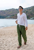 Baggy Sweatpants Men Cotton, Drawstring Lounge Pants, Relaxed Fit, Ideal for Comfort