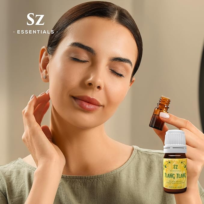 Ylang Ylang Essential Oil - 100% Pure Natural and Undiluted- Extracted from Cananga Odorata var. Genuina - Floral & Sweet Scent with Fruity Overtones - Therapeutic Grade & Vegan - 0.17oz