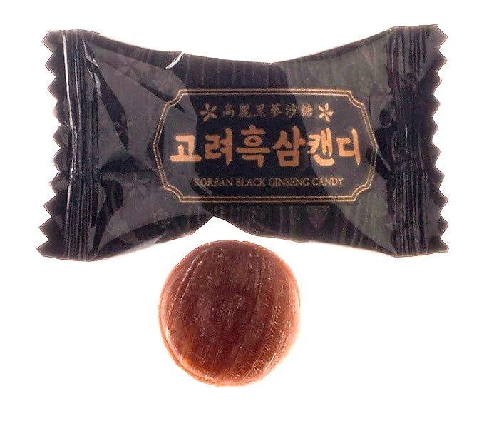 Minecook Korean Premium Black Ginseng Black Candy Hard Candy 280g - Strong Black Ginseng Taste/Good for Gift Present