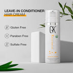 GK HAIR Vegan leave in conditioner for curly hair (4.4 Fl Oz/130ml) Conditioning Hydrating Smoothing Moisturizing & Frizz Control For Dry Damaged Hair Taming before Swimming or Exercise
