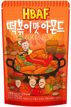 [Official Gilim HBAF] Korean Tteokbokki Seasoned Almonds Nut Protein Snack | Sweet & Spicy Korean Street Food |After-School, Work, Trip Camping Snack | Gochujang Paste | Korean Sovenior (Toppoki, 1x190gram pack)