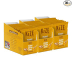 KiZE Energy Bars - Gluten Free, Dairy Free, Non-GMO, & High Protein Meal Replacement Energy Bars, Meal Bar, Clean & Simple Food Ingredients - Peanut Butter Honey, 7g High Protein Snacks, (30 Count)