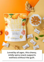 Korean Food Dalsaeang Korean Ginger Jelly – 1 Pack (0.15 lb / ~70 g), Soft Agar-Based Chewy Candy, Rich in Dietary Fiber, All-Natural, No Artificial Colors