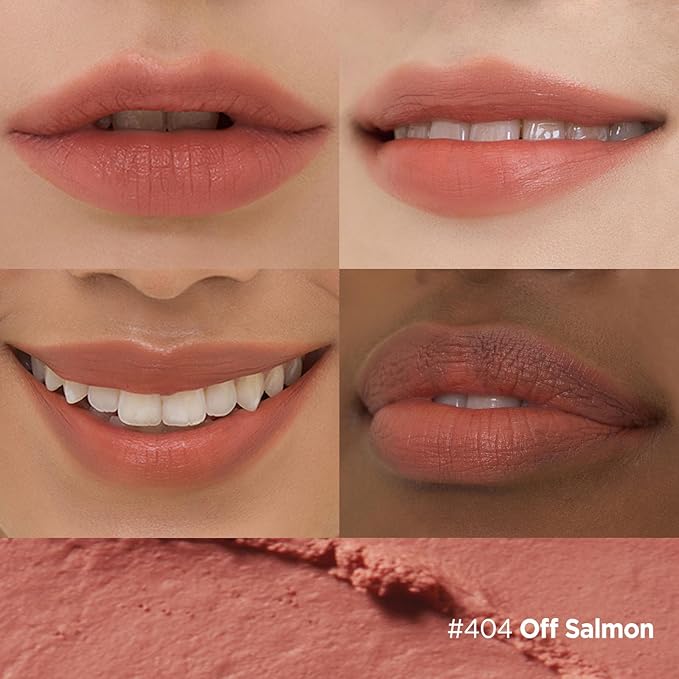 Laka Bulky Matte Lipstick 4g/0.14oz., Long Wear, Non-Drying Lip Stain Stick with High Pigmentation, Voluminous Lips, Vegan, K-Beauty (#404 Off Salmon)