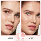 Under Eye Brightener Concealer, Long-Lasting Hydrating and Waterproof Color Corrector for Dark Circles, Full Coverage Lightweight Undereye Brightening Cream with Puff & Concealer Pen, #04 Pink