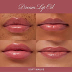 Summer Fridays Dream Lip Oil - Tinted Lip Oil with Moisturizing Sheer Coverage, High-Shine and Deep Hydration - Non-Sticky Formula for Long-Lasting Softness - Soft Mauve (0.15 Oz)