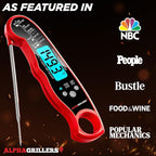 Alpha Grillers Meat Thermometer Digital - Instant Read Food Thermometer for Cooking Grilling Air Fryer Griddle Probe Kitchen Gadgets Essentials BBQ Accessories Grill Gifts for Men Him Dad Birthday
