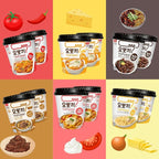 Yopokki Instant Tteokbokki Assorted Cup (Spicy 2, Cheese 2, Onion 1, Jjajang 1, Set of 6) - Korean Street Food with Sweet and Moderately Spicy Sauce, Quick & Easy to Prepare