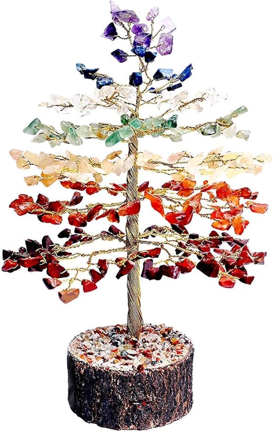 FASHIONZAADI 7 Chakra Crystal Tree of Life, Crystals and Healing Stones, Birthday Gifts for Women - Crystals for Positive Energy, Home Office Decor, Birthday Gifts for Women