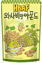[Official Gilim HBAF Brand] Korean Seasoned Almonds 3 Flavor Pack Mix (wasabi, 1 x 190g, Honey Butter, 1 x 190g, Baked Corn, 1 x 190g)