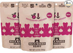 Buck Naked Bears - Huckleberry Lavender Gummy Bears - Soft, Smooth, and Sweeter Like a Fruit Snack - Plant-Based Gummies Good Snack Choice - Non-GMO - Clean Label Gummy Candy - Vegan 3.5oz 3-Pack