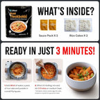 Chung Jung One O'Food Rose Spicy Carbonara Tteokbokki, Gluten-Free Korean Rice Cakes, Authentic Spicy Korean Street Food Snack, Perfect with Cheese and Ramen Noodles, Ready to Eat, No MSG, No Corn Syrup, Pack of 2