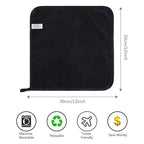 SINLAND Microfiber Face Cloths Reusable Makeup Remover Washcloths Super Soft and Absorbent Fingertip Face Towels for Sensitive Skin Women 12 x 12 Inch 12 Pack