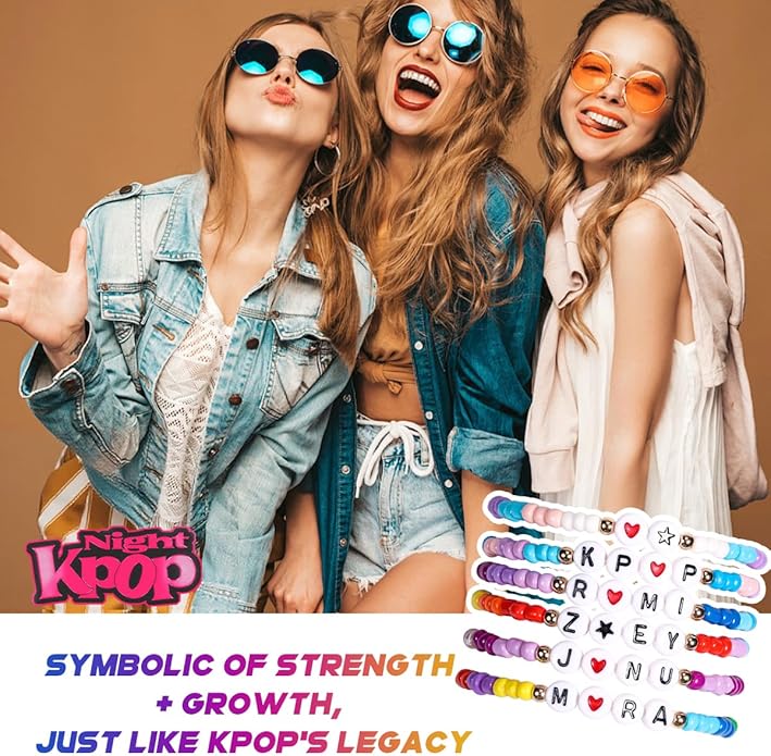 AICase for Kpop Merch Cosplay inspired Bracelets Outfit Costume 6 Pcs Stackable Stretch Friendship Beaded Bracelets for k pop Unique Merchandise Jewelry Gifts for Fans Women Christmas Stocking_58