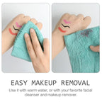 SINLAND Microfiber Face Cloths Reusable Makeup Remover Washcloths Super Soft and Absorbent Fingertip Face Towels for Sensitive Skin Women 12 x 12 Inch 6 Pack
