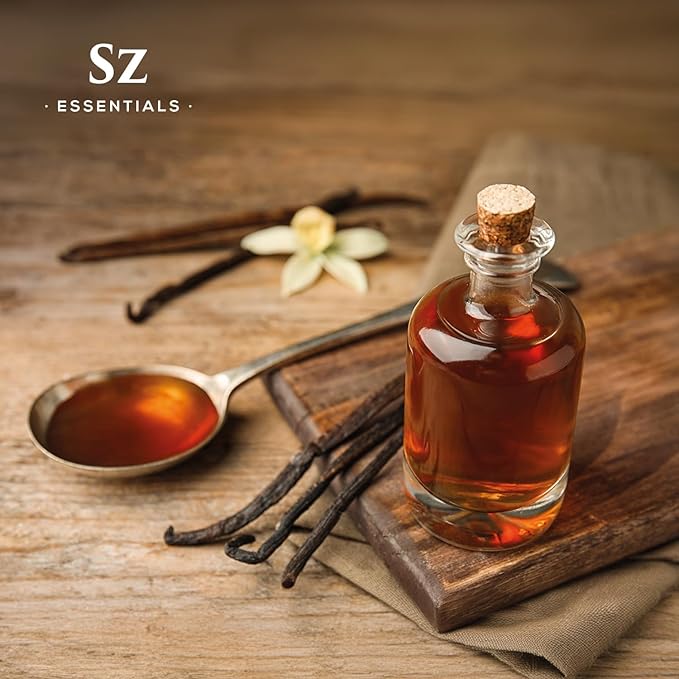 Vanilla 100% Pure, Essential Undiluted Oil - Extracted from Fresh Vanilla - Rich & Exotic Taste with Sweet Overtones - Therapeutic Grade & Vegan - 0.17oz (5ml)