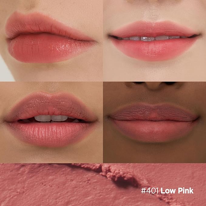 Laka Bulky Matte Lipstick 4g/0.14oz., Long Wear, Non-Drying Lip Stain Stick with High Pigmentation, Voluminous Lips, Vegan, K-Beauty (#401 Low Pink)