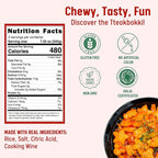 Korean Rice Cake, Tteokbokki, Fun-Shaped & Chewy, 1 Pack (2 Individual Package) Vegan, Non-GMO, Gluten-Free, Easy to Cook, 14.10oz per Pack (1 Pack)