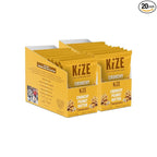 KiZE Energy Bars - Gluten Free, Dairy Free, Non-GMO, & High Protein Meal Replacement Energy Bars, Meal Bar, Clean & Simple Food Ingredients - Crunchy Peanut Butter, 7g High Protein Snacks, (20 Count)