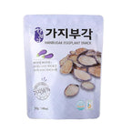 [HANBUGAK] Eggplant Snack, Crispy Eggplant Chips, Eggplant Bugak, Korean Traditional Snack, No Artificial Preservatives, 5.29 oz (1.05 oz X 5ea)