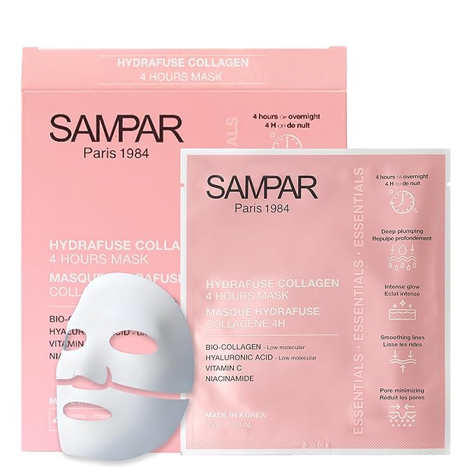 Hydrafuse Collagen 4 Hours or Overnight Mask – Korean Skincare for Radiant, Smooth Skin | Anti-Aging Face Mask with Ultra-Potent Collagen to Reduce Wrinkles, Tighten Pores & Boost Glow (4-Pack)
