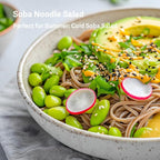 Authentic Japanese Buckwheat Soba Noodles – Healthy, Gluten-Free, Soba for Hot & Cold Dishes – Perfect for Ramen, Stir-Fry, Salads & More (17oz / 400g) With our original eating instructions Japanese food