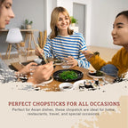 52USA Disposable Bamboo Chopsticks (100 Sets), 9'' Long Individually Wrapped Chinese Chopsticks Wooden Clear Bag Bulk