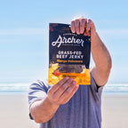 Country Archer Grass-Fed Beef Jerky - Beef Jerky Snack Pack, Beef Jerky Bulk, Individual Beef Jerky Pack, Protein Snack, Country Archer Beef Jerky, Gluten Free, Paleo - Mango Habanero, 2.5 oz (4 Pack)