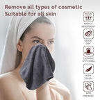 Makeup Remover Cloth 12 x 12 Inch, Reusable Makeup Remover Towels for Washing Face, 6 Pack Washable Microfiber Face Cloth Fast Drying Washcloth, Grey