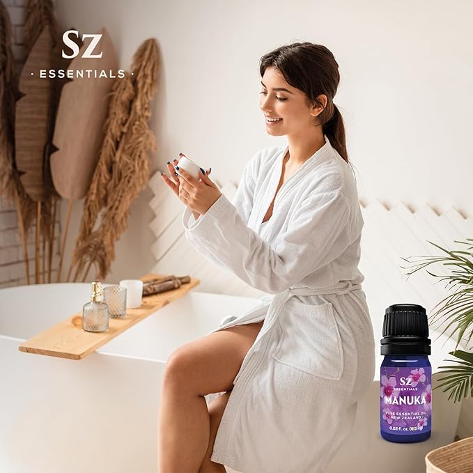 Manuka Essential Oil - New Zealand - 100% Pure and Natural, Undiluted - Promotes Natural Solution for Relaxation with Soothing, Fresh and Earthy Aroma - 0.17 fl oz (5ml)