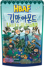 [Official Gilim HBAF Brand] Korean Seasoned Almonds 3 Flavor Pack Mix (Laver, 1 x 190g, Honey Butter, 1 x 190g, Tteokbokki, 1 x 190g)