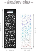 24 Sheets Holographic Kpop Deco Stickers Korean Stickers for Photocards Self Adhesive Clear Glitter Star Moon Butterfly Bubbles Decals for Album Scrapbook Journal Planner for DIY Decoration