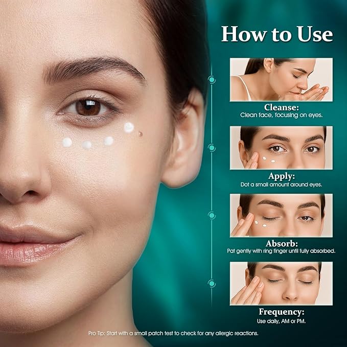 Advanced Eye Cream for Dark Circles - Rapid Under Eye Bags,Wrinkles, Puffiness Remover for Women and Men - Temporary Firming & Tightening Treatment - Wrinkle Filler 1 oz
