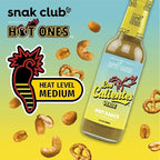 Snak Club x Hot Ones Snack Mix, Smoky Sweet, Spicy Snacks with Peanuts, Pretzels, Sesame Sticks, Toasted Corn, Cashews, Inspired by Hot Ones, Vegan Snack, 10 oz Resealable Bag