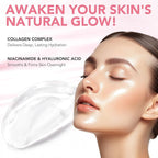 Collagen Overnight Wrapping Peel Off Facial Mask, Collagen Night Wrapping Mask, Hydrating Anti Wrinkle Lifting for All Skin Types, Firming&Elasticity Sleeping Mask (Brush Included)