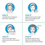 Name Skin Care Korean Carboxy CO2 Therapy Face & Neck Mask Set of 2 - Hydrating Oxygen Carboxytherapy Skincare Sheet Masks - Moisturizing Anti Aging Pore Tightening Brightening Facial Treatment Gel