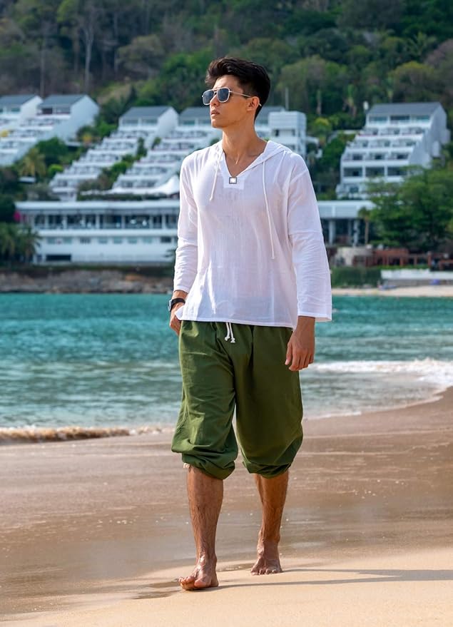 Baggy Sweatpants Men Cotton, Drawstring Lounge Pants, Relaxed Fit, Ideal for Comfort