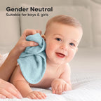 6-Pack Baby Washcloths - Soft Absorbent Viscose from Bamboo Wash Cloths for Babies, Kids, Toddlers, Infant, Newborn Bath Towels, Gentle on Sensitive Skin, 10x10 Reusable Face Towels (Depths)