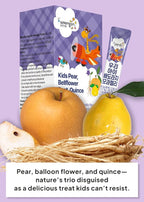 Korean Food Woongjin Kids Pear Bellflower Root Quince Jelly Stick – Naturally Sweetened Fruity Flavor Jelly Stick, Individually Wrapped Portable Treat, 30 Sticks (15.87 oz)