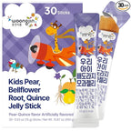 Korean Food Woongjin Kids Pear Bellflower Root Quince Jelly Stick – Naturally Sweetened Fruity Flavor Jelly Stick, Individually Wrapped Portable Treat, 30 Sticks (15.87 oz)