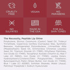 Côte Beauty's Mulberry Peptide Lip Shine, Ultra Hydrating & Long-Lasting Mauve Plumping Lip Gloss for Women with Hyaluronic Acid, Shea Butter & Jojoba Oil, Vegan & Cruelty-Free, 0.12 Fl Oz