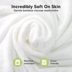 6-Pack Baby Washcloths - Soft Absorbent Viscose from Bamboo Wash Cloths for Babies, Kids, Toddlers, Infant, Newborn Bath Towels, Gentle on Sensitive Skin, 10x10 Reusable Face Towels (Carrot)